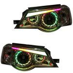 چراغ جلو اسپرت پراید 111 مدل TURBO فول کالر (بلوتوثی) داخل فابریک بدون موتور دو عددی