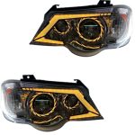 چراغ جلو اسپرت پراید 132 مدل TURBO انبه ای داخل فابریک بدون موتور دو عددی