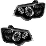 چراغ جلو اسپرت پراید 111 مدل 3D-W سفید داخل مشکی بدون موتور دو عددی