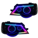 چراغ جلو اسپرت پراید 111 مدل TURBO فول کالر (بلوتوثی) داخل مشکی بدون موتور دو عددی