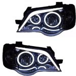 چراغ جلو اسپرت پراید 111 مدل باکستر سفید داخل مشکی بدون موتور دو عددی