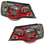 چراغ جلو اسپرت پراید 111 مدل 3D-هگزا قرمز داخل فابریک دو حالته بدون موتور دو عددی