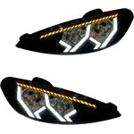 چراغ جلو اسپرت پژو 206 مدل لامبورگینی سفید بدون موتور دو عددی