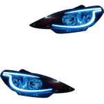 چراغ جلو اسپرت پژو 206 مدل SUBARU مولتی کالر (ریموت دار) بدون موتور دو عددی