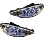 چراغ جلو اسپرت پژو 206 مدل 3D-ANGRY سفید داخل فابریک بدون موتور دو عددی