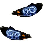 چراغ جلو اسپرت پژو 206 مدل 3D-GT داخل مشکی بدون موتور دو عددی