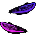 چراغ جلو اسپرت پژو 206 مدل 3D-WILD مولتی کالر (ریموت دار) بدون موتور دو عددی