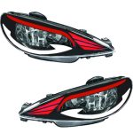 چراغ جلو اسپرت پژو 206 مدل LEXUS بدون موتور دو عددی