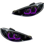 چراغ جلو اسپرت پژو 206 مدل 3D-I8 بنفش داخل مشکی بدون موتور دو عددی