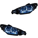 چراغ جلو اسپرت پژو 206 مدل 3D-I8 سفید داخل مشکی بدون موتور دو عددی