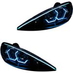 چراغ جلو اسپرت پژو 206 مدل 3D-ANGRY-ICE داخل مشکی بدون موتور دو عددی