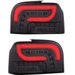 چراغ عقب اسپرت پراید 131 مدل نئون طرح کروت (چپ و راست) قرمز دودی