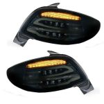 چراغ عقب اسپرت پژو 206 طرح S500 (چپ و راست) تمام دودی