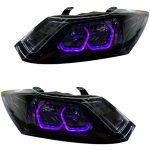 چراغ جلو اسپرت کوییک مدل 3D-WILD بنفش داخل مشکی بدون موتور دو عددی