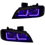 چراغ جلو اسپرت پژو پارس مدل Neon-L بنفش داخل فابریک بدون موتور دو عددی