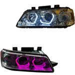 چراغ جلو اسپرت پژو 405 SLX مدل 3D-I8 مولتی کالر (ریموت دار) داخل فابریک بدون موتور دو عددی