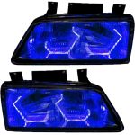 چراغ جلو اسپرت پژو 405 GLX مدل 3D-I8 آبی داخل فابریک بدون موتور دو عددی