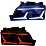 چراغ جلو اسپرت پژو 405 GLX مدل اونتادور مولتی کالر (ریموت دار) بدون موتور دو عددی