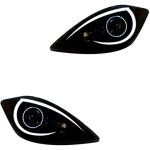 چراغ جلو اسپرت تیبا مدل GT سفید بدون موتور دو عددی