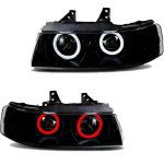 چراغ جلو اسپرت سمند LX مدل Ring مولتی کالر (ریموت دار) بدون موتور دو عددی