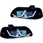 چراغ جلو اسپرت پراید 131 مدل لامبورگینی سفید بدون موتور دو عددی