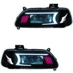 چراغ جلو اسپرت پراید 131 مدل Mustang سفید بدون موتور دو عددی