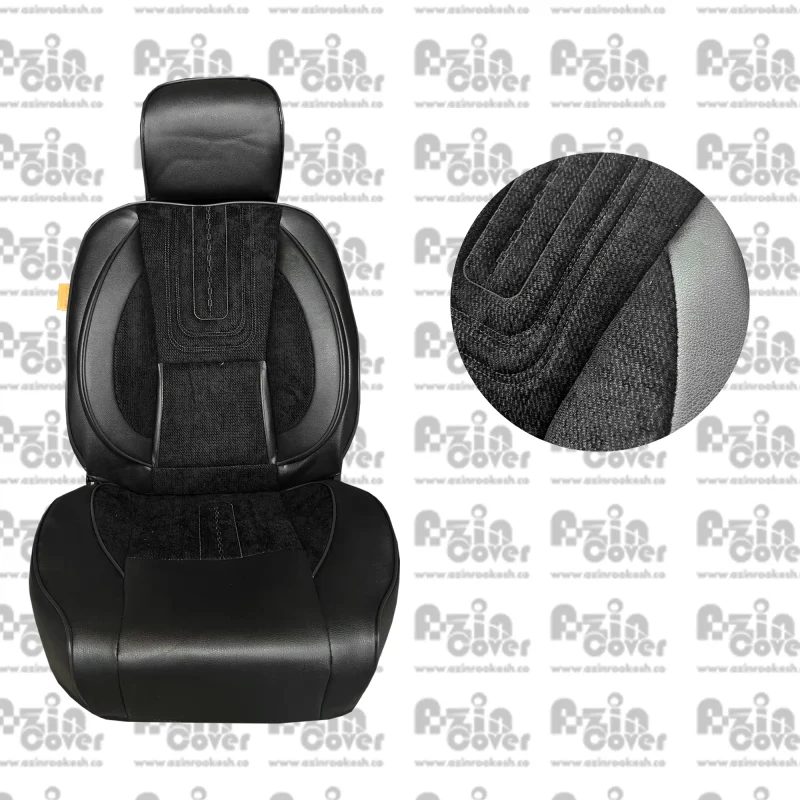 روکش صندلی طرح تارا V2 چرم و مخمل آذین روکش - Image 5
