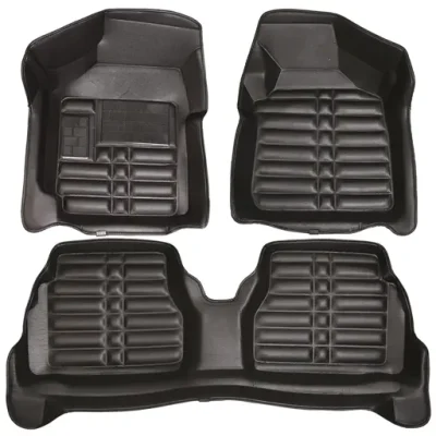 کفپوش اطلس پنج بعدی مشکی چرم کره ای درجه یک