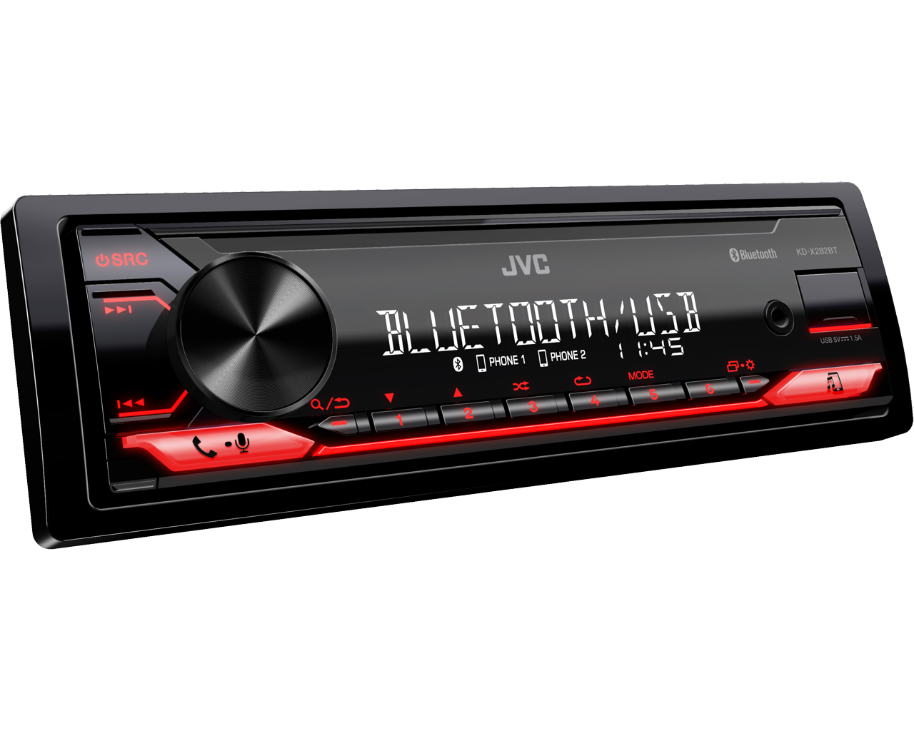 22_KD-X282BT_M_ANGLE پخش خودرو برند JVC جی وی سی مدل KD-X282BT اورجینال - Image 1