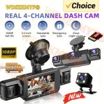 دوربین ثبت وقایع 4 لنز 360 درجه وای فای دار با فندکی اورجینال