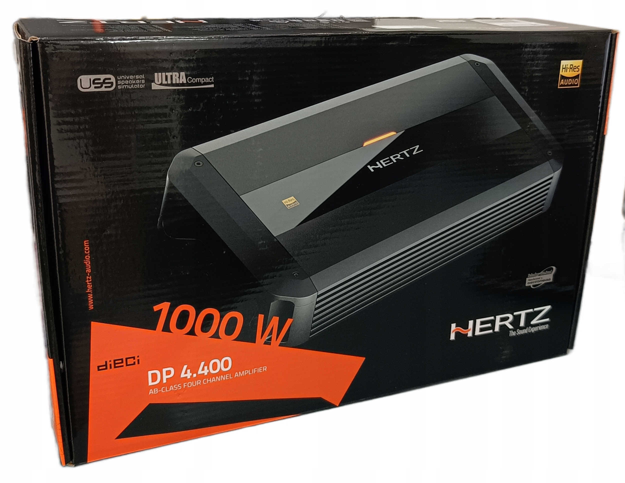 HERTZ-DP-4-400-4-kanalowy-wzmacniacz-samochodowy-Hi-Res-Audio-Marka-Hertz آمپلی فایر چهار کانال هرتزمدل DP 4.400 اورجینال - Image 1