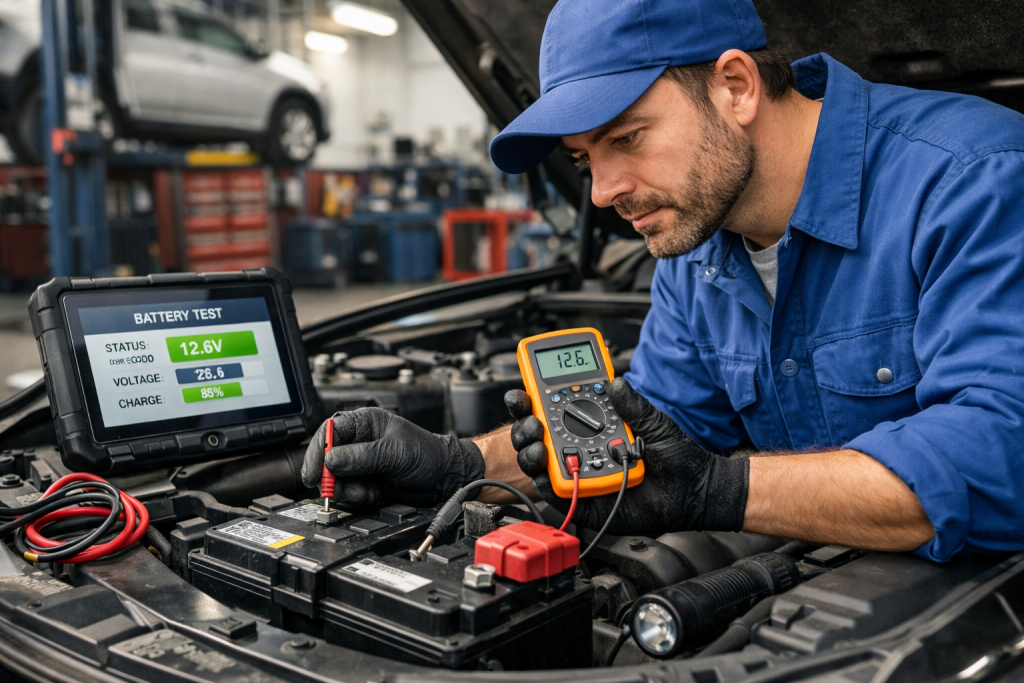 بررسی باتری خودرو