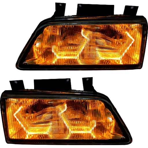 1756114808556-3.jpg چراغ جلو اسپرت پژو 405 GLX مدل 3D-I8 انبه ای داخل فابریک بدون موتور دو عددی - Image 1