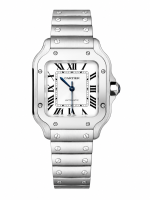 ساعت مچی کارتیه سانتوس | Cartier Santos | نقره ای صفحه سفید رپلیکا ایتالیا
