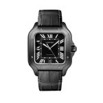 ساعت مچی کارتیه سانتوس | Cartier Santos | مشکی صفحه مشکی مستر کوالیتی
