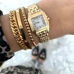 ساعت مچی کارتیه پنتر | Cartier Panthère | طلایی صفحه سفید کوارتز