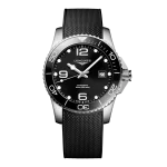 ساعت مچی لونژین هیدروکانکوئست | Longines HydroConquest | نقره‌ای صفحه مشکی رپلیکا ایتالیا