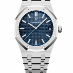 ساعت مچی اودمار پیگه رویال اوک | Audemars Piguet Royal Oak | نقره‌ای صفحه آبی های کپی