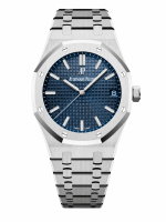 ساعت مچی اودمار پیگه رویال اوک | Audemars Piguet Royal Oak | نقره‌ای صفحه آبی رپلیکا ایتالیا