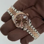 ساعت مچی رولکس دیت‌جاست | Rolex Datejust | نقره‌ای-رزگلد صفحه شکلاتی مستر کوالیتی