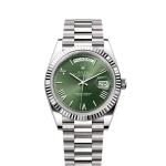 ساعت مچی رولکس دی‌دیت | Rolex Day-Date | نقره ای صفحه سبز مستر کوالیتی