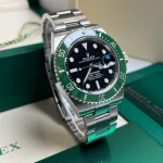 ساعت مچی رولکس ساب‌مارینر | Rolex Submariner | نقره ای-سبز صفحه مشکی مستر کوالیتی