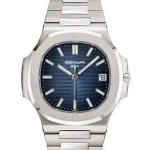 ساعت مچی پتک فیلیپ ناتیلوس | Patek Philippe Nautilus | نقره ای صفحه آبی هایلایت مشکی مستر کوالیتی