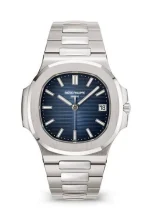 ساعت مچی پتک فیلیپ ناتیلوس | Patek Philippe Nautilus | نقره ای صفحه آبی هایلایت مشکی مستر کوالیتی