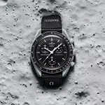 ساعت مچی امگا سواچ میشن تو د مون | Omega x Swatch Mission to the Moon | طوسی صفحه مشکی مستر کوالیتی