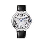 ساعت مچی کارتیه بالون بلو | Cartier Ballon Bleu | نقره‌ای-مشکی صفحه سفید کوارتز