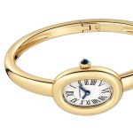 ساعت مچی کارتیر مینی بگنوار بنگل | Cartier Mini Baignoire Bangle | طلایی صفحه سفید های کپی