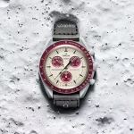 ساعت مچی امگا سواچ میشن تو پلوتو | Omega x Swatch Mission to Pluto | طوسی روشن صفحه کرم مستر کوالیتی