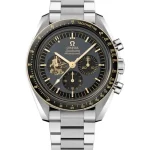 ساعت مچی امگا اسپیدمستر | Omega Speedmaster | نقره‌ای صفحه مشکی های کپی