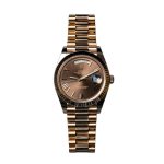 ساعت مچی رولکس دی‌دیت | Rolex Day-Date | رزگلد صفحه شکلاتی کوارتز